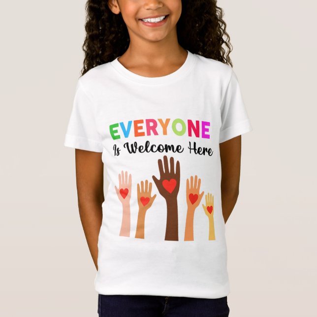 Everyone Is Welcome Here Idaho Teacher 60  T-Shirt (Front)