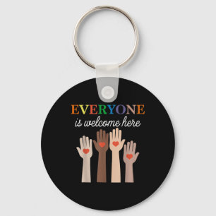 Everyone Is Welcome Here Idaho Teacher 7  Keychain