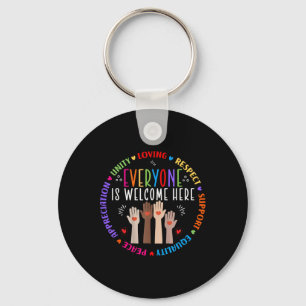 Everyone Is Welcome Here Idaho Teacher 7 Keychain