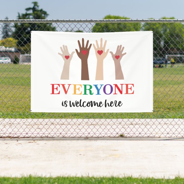 Everyone Is Welcome Here Idaho Teacher Banner (Insitu)