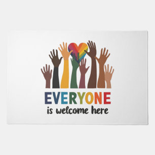 Everyone Is Welcome Here Idaho Teacher Doormat