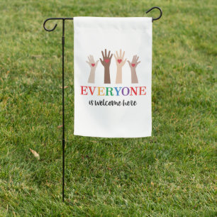 Everyone Is Welcome Here Idaho Teacher Garden Flag