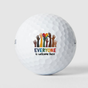 Everyone Is Welcome Here Idaho Teacher Golf Balls