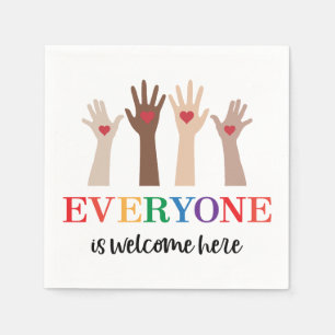 Everyone Is Welcome Here Idaho Teacher Napkins