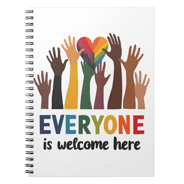Everyone Is Welcome Here Idaho Teacher Notebook (Front)
