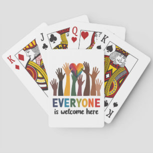 Everyone Is Welcome Here Idaho Teacher Poker Cards