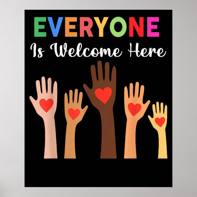 Everyone Is Welcome Here Idaho Teacher Poster (Front)