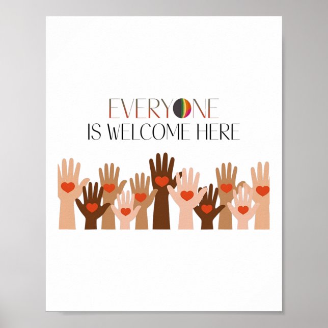 Everyone Is Welcome Here Idaho Teacher  Poster (Front)