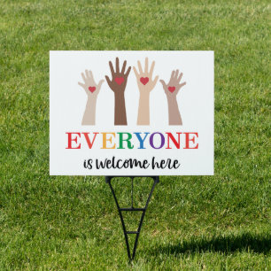 Everyone Is Welcome Here Idaho Teacher Sign