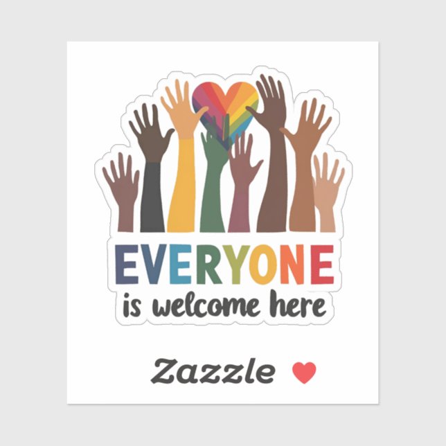 Everyone Is Welcome Here Idaho Teacher Sticker (Sheet)