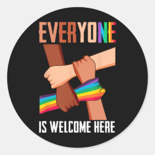 Everyone Is Welcome Here Idaho Teacher Student 2 Classic Round Sticker