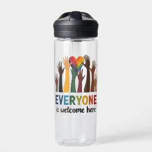 Everyone Is Welcome Here Idaho Teacher Water Bottle