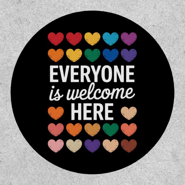 Everyone Is Welcome Here LGBTQ Patch (Front)