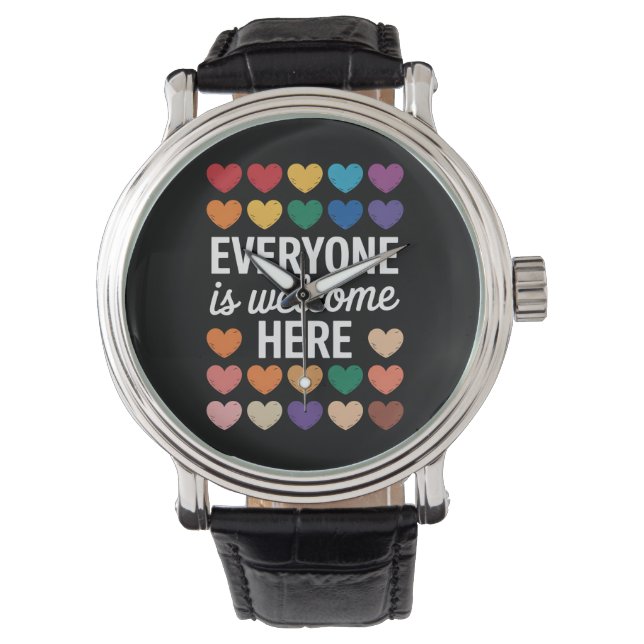 Everyone Is Welcome Here LGBTQ Watch (Front)