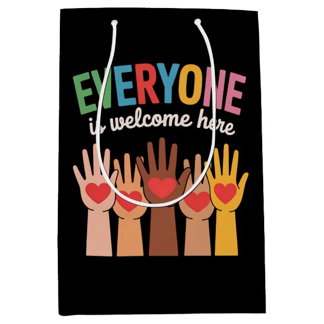 Everyone Is Welcome Here Medium Gift Bag (Front)