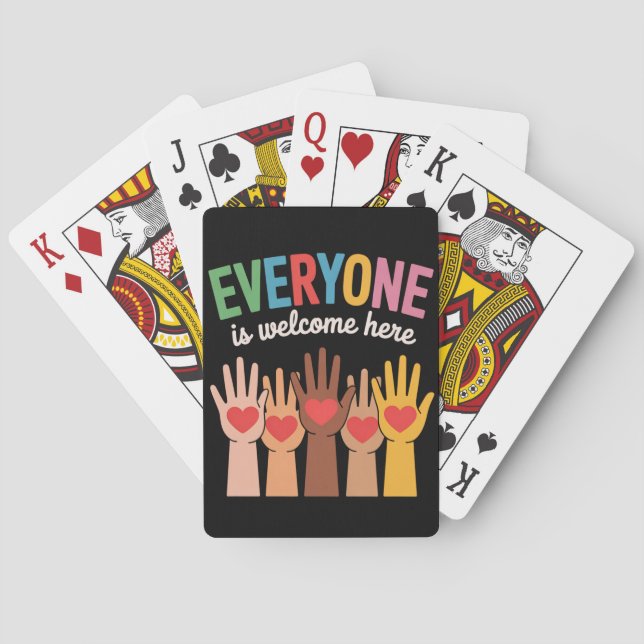 Everyone Is Welcome Here Poker Cards (Back)