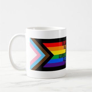 Everyone is Welcome Here (Progress Pride) Flag Coffee Mug