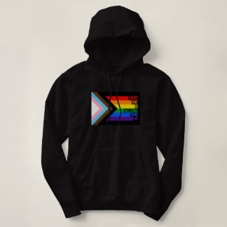 Everyone is Welcome Here (Progress Pride) Flag Hoodie