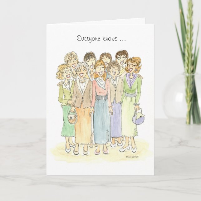 Everyone Knows Birthday Card. Card (Front)