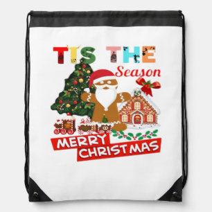 Everyone Loves A At Christmas Christmas Santas Com Drawstring Bag