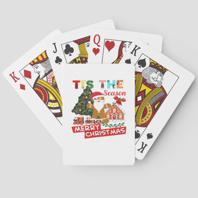 Everyone Loves A At Christmas Christmas Santas Com Poker Cards (Back)