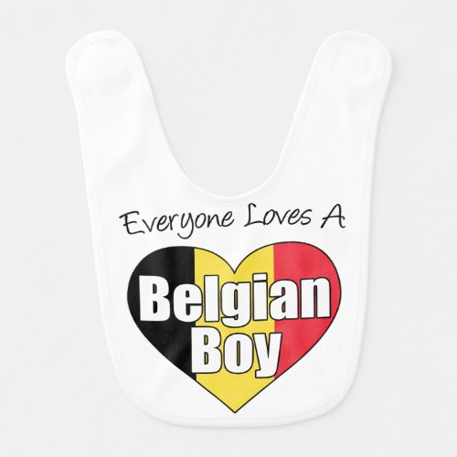 Everyone Loves A Belgian Boy Baby Bib