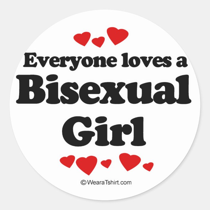 Everyone loves a bisexual boy round stickers