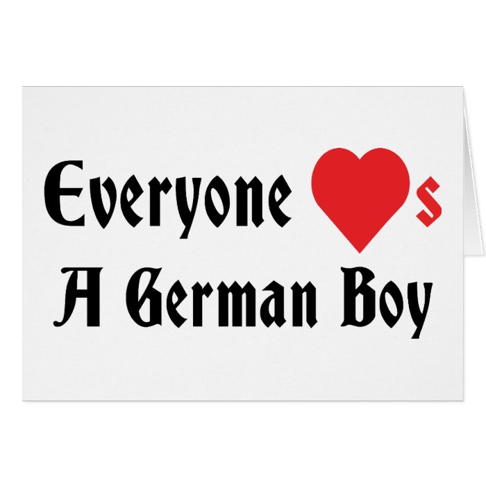 Everyone Loves A German Boy Cards