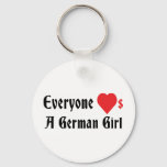 Everyone Loves A German Girl Keychain at Zazzle