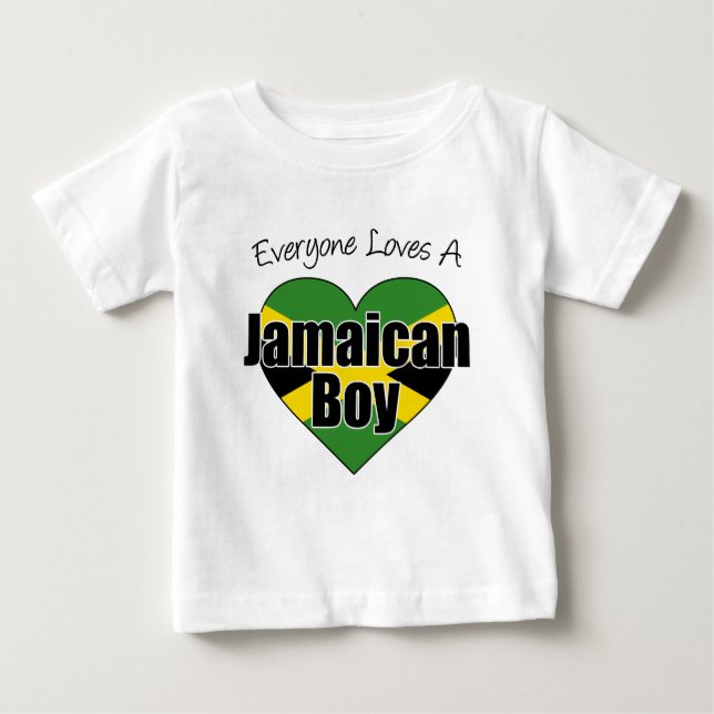 Everyone Loves A Jamaican Boy Baby T-Shirt (Front)