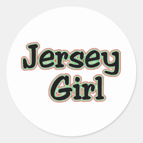 Everyone Loves a Jersey Girl Classic Round Sticker
