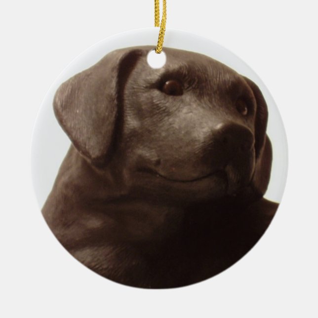 Everyone Loves a Labrador Retriever Ceramic Ornament (Front)