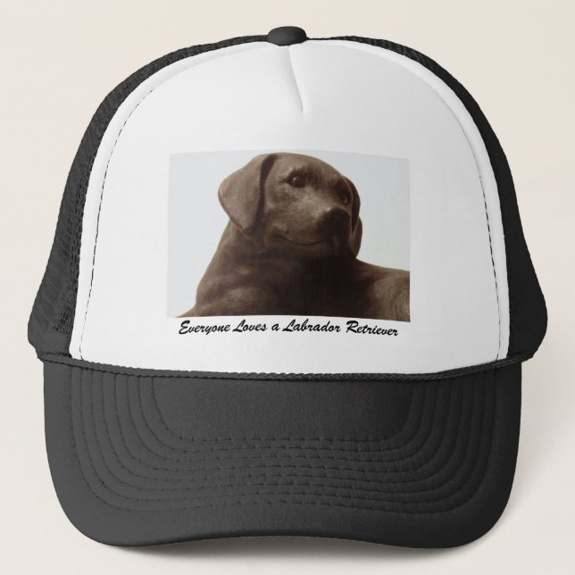 Everyone Loves a Labrador Retriever Trucker Hat (Front)