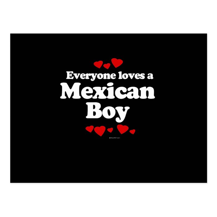 Everyone Loves a Mexican Boy T shirt Post Card