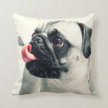 Everyone Loves A Pug! - On A Pillow by RMJJournals at Zazzle