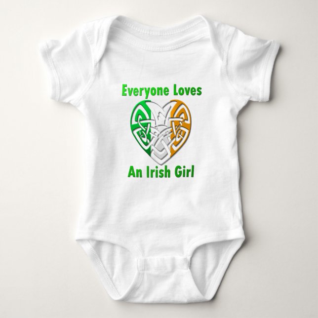Everyone Loves An Irish Girl Baby Bodysuit (Front)
