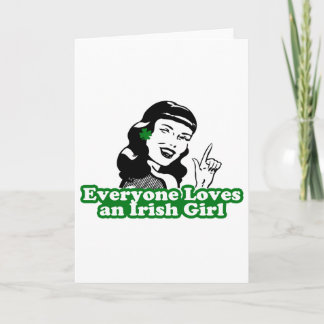 Everyone loves an irish girl holiday card