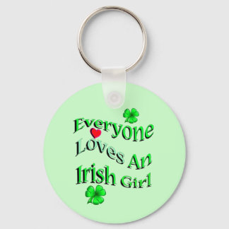 Everyone Loves An Irish Girl Keychain