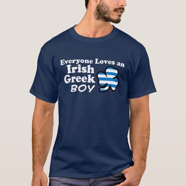 Everyone Loves an Irish Greek Boy T-Shirt (Front)