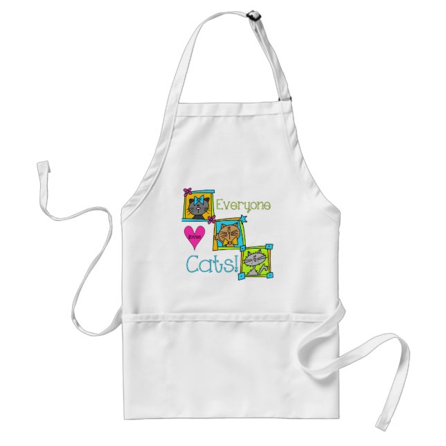 Everyone Loves Cats Adult Apron (Front)