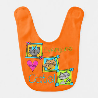 Everyone Loves Cats Bib