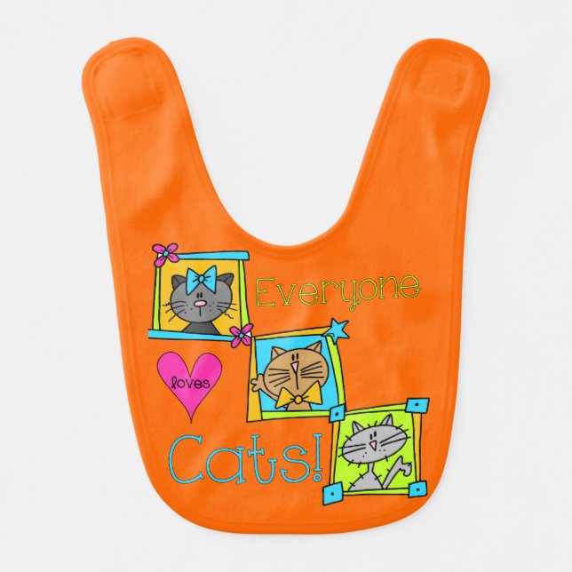 Everyone Loves Cats Bib (Front)