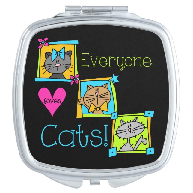 Everyone Loves Cats Compact Mirror (Front)