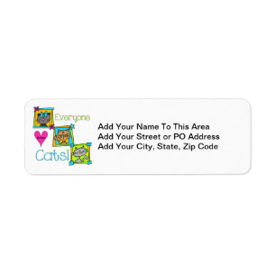 Everyone Loves Cats Label