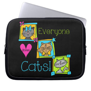 Everyone Loves Cats Laptop Sleeve