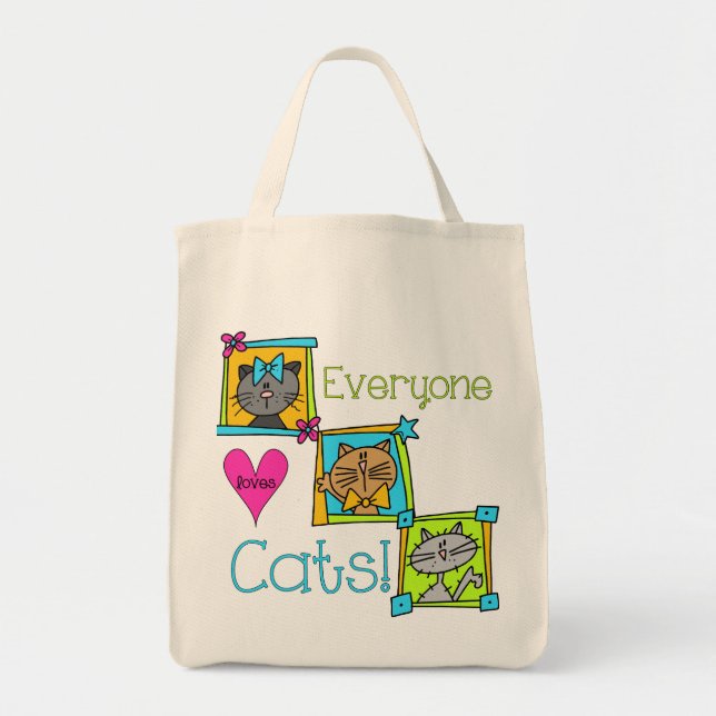 Everyone Loves Cats Tote Bag (Front)