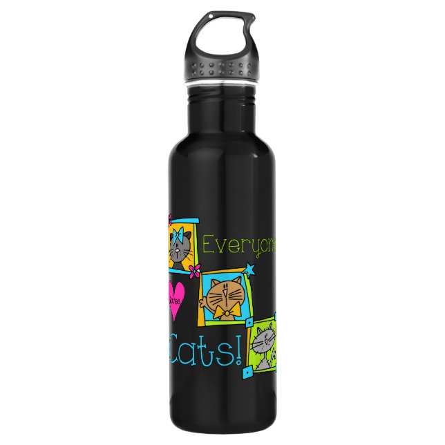 Everyone Loves Cats Water Bottle (Front)