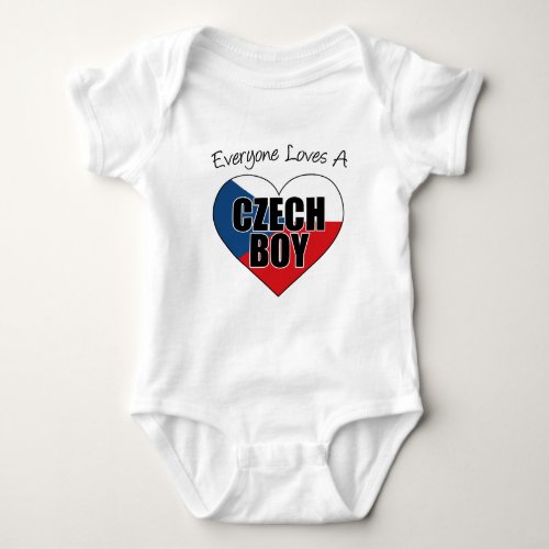 Everyone Loves Czech Boy Baby Bodysuit