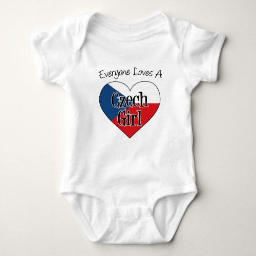 Everyone Loves Czech Girl Baby Bodysuit