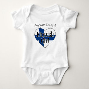 Everyone Loves Finnish Girl Baby Bodysuit